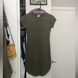 Forest Green Bodycon Suede Dress